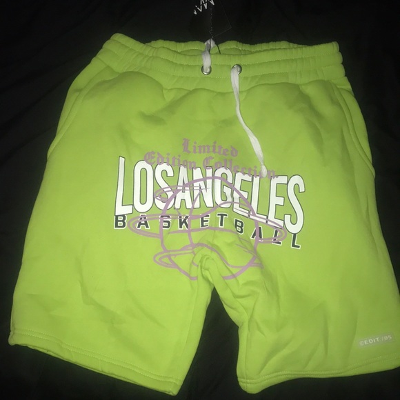 BooHooMAN Neon Green Shorts LA - Picture 4 of 11